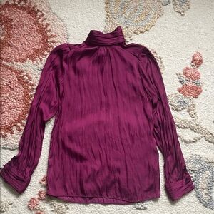 Zara Rich Purple Satin Blouse